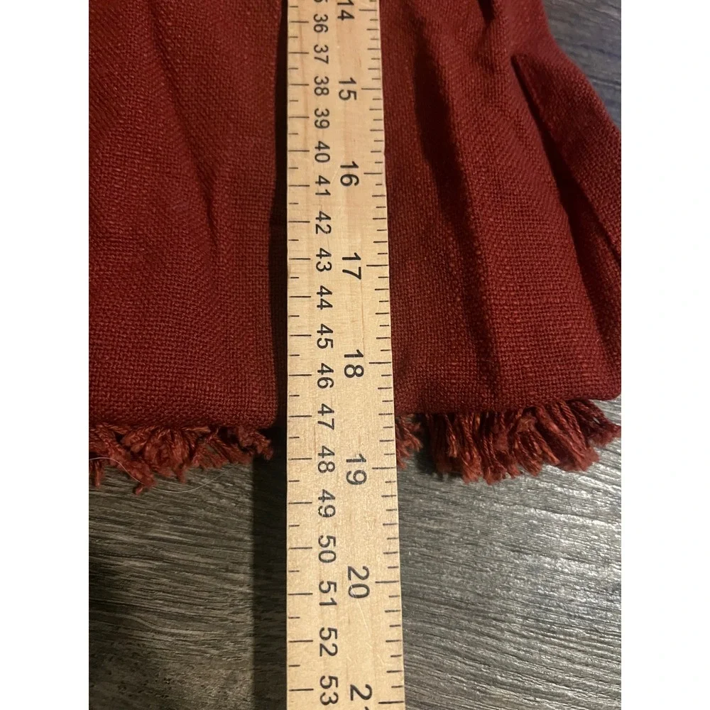 Vintage Heritage Womens Scarf Fringed Hem Rust Red OS